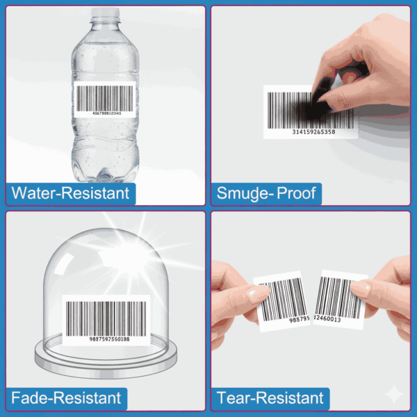 4x2 Thermal Labels, 100mm x 50mm White Direct Thermal Labels for Zebra Toshiba Printers - 500 - Image 4