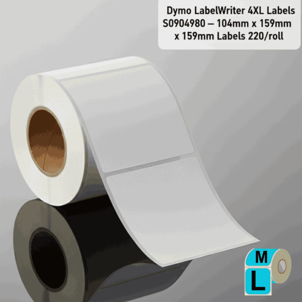 Dymo LabelWriter 4XL Labels S0904980—104 mm x 159mm Labels 220/roll