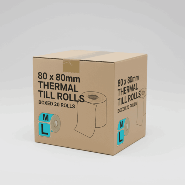 80 x 80mm Thermal Till Rolls BPA FREE Till Rolls Boxed - 20 Rolls - Image 3