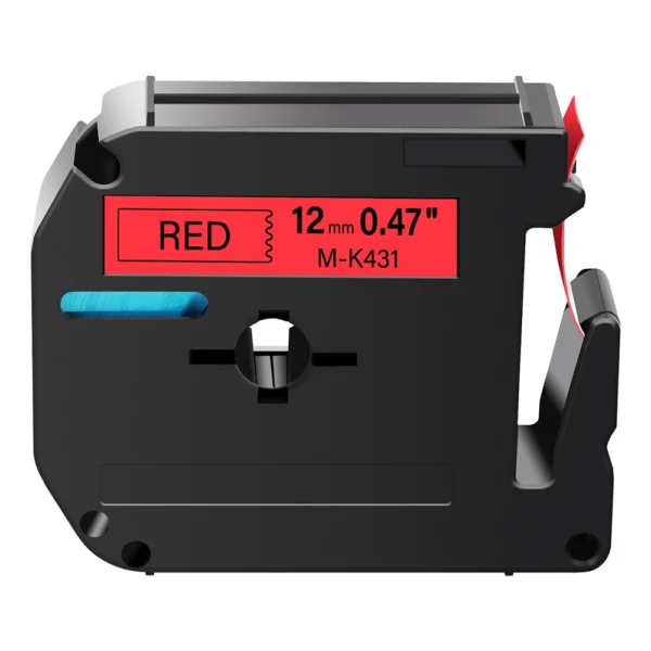 Brother M-K431 / MK-431 Compatible Tape, Black on Red, 12mm x 8m